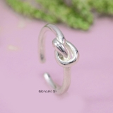 Nhẫn Bạc Nữ Teen Mẫu Nhẫn Mở Hình Nút Thắt N2408280070
