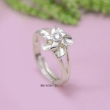 Nhẫn Bạc Nữ Trơn Thiết Kế Hình Bông Hoa  N2408260003