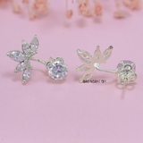 Bông Tai Bạc Nữ Hình Vương Miện Đính Đá Sang Trọng H2410280098