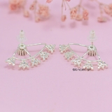 Bông Tai Bạc Nữ Hình Chiếc Quạt Xòe Hoa H2410280102