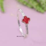 Nhẫn Bạc Nữ Thiết Kế  Đính Đá Đỏ Đơn Giản N2409060055