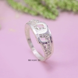 Nhẫn Bạc Nữ Trơn Đính Đá Sang Trọng N2408260014