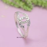 Nhẫn Bạc Nữ Thiết Kế Chữ X Đính Đá Sang Trọng  N2409020052