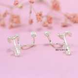 Bông Tai Bạc Nữ Kiểu Nụ Chữ Cái Cá Tính H2410280094