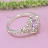 Nhẫn Bạc Nữ Trơn Hình Vương Miện Đính Đá N2408250060