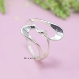 Nhẫn Bạc Nữ Thiết Kế Mẫu Nhẫn Trơn Cách Điệu N2409020089