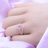 Nhẫn Bạc Nữ Phong Thủy Đá Hồng N2409060025
