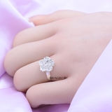 Nhẫn Bạc Nữ Trơn Thiết Kế Hình Bông Hoa Đính Đá N2408260038