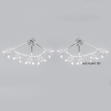 Bông Tai Bạc Nữ Hình Chiếc Quạt Xòe Hoa H2410280102