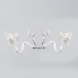 Bông Tai Bạc Nữ Kiểu Nụ Chữ Cái Cá Tính H2410280096