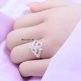 Nhẫn Bạc Nữ Trơn Đính Đá Sang Trọng N2408260015