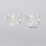 Bông Tai Bạc Nữ Kiểu Nụ Chữ Cái Cá Tính H2410280095