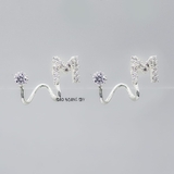 Bông Tai Bạc Nữ Kiểu Nụ Chữ Cái Cá Tính H2410280094