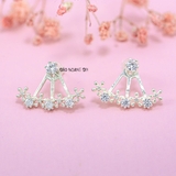 Bông Tai Bạc Nữ Hình Chiếc Quạt Xòe Hoa H2410280103