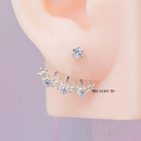 Bông Tai Bạc Nữ Hình Chiếc Quạt Xòe Hoa H2410280103