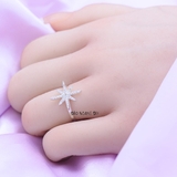 Nhẫn Bạc Nữ Trơn Hình Ngôi Sao Tỏa Sáng N2408250008
