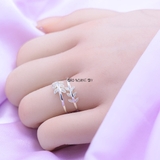 Nhẫn Bạc Nữ Thiết Kế Mẫu Nhẫn Mở Hình Chiếc Lá N2409020073