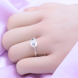 Nhẫn Bạc Nữ Trơn Thiết Kế Hình Nén Bạc N2408260046