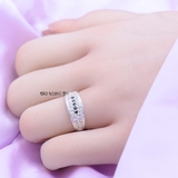 Nhẫn Bạc Nữ Trơn Đính Đá N2408270002