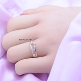 Nhẫn Bạc Nữ Trơn Thiết Kế Đính Đá N2408260051