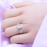 Nhẫn Bạc Nữ Trơn Đính Đá Sang Trọng N2408260014