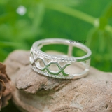 Nhẫn Bạc Nữ Trơn Đính Đá N2408270003