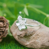 Nhẫn Bạc Nữ Trơn Thiết Kế Hình Hoa Mai N2408260034