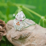 Nhẫn Bạc Nữ Cóc Ngậm Ngọc Tài Lộc Đính Đá Sang Trọng N2409030021