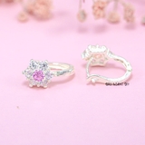 Bông Tai Bạc Nữ Kiểu Bật Hoa 6 Cánh Nhỏ Xinh H2410210009