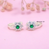Bông Tai Bạc Nữ Kiểu Bật Bông Hoa 6 Cánh Nhỏ Xinh H2410210008