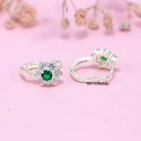 Bông Tai Bạc Nữ Kiểu Bật Bông Hoa 6 Cánh Nhỏ Xinh H2410210008