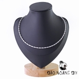 Kiềng Bạc S925 Đảo Hoang DIY Cho Nữ Tết 2 Xoắn Cao Cấp Sang Trọng Cuốn Hút