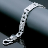 Lắc Tay Bạc Nam Dạng Dẹt 2 Mặt Hình Con Rồng L2410060009