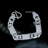 Lắc Tay Bạc Nam Dạng Dẹt 2 Mặt Hình Con Rồng L2410060009