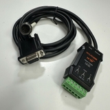 Cáp 1.1M 3.7ft ICWN-RS232IOP-2MB Cable M12 12 Pin A-Code Male + DB9 Female with ICW Module Terminal For CW ICW70SR Barcode Reader RS232 I/O Communication