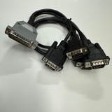 Cáp 0.5M OEM Thay Thế Moxa CBL-M44M9x4-50 DB44 Pin Male to 4 x DB9 Pin Male Connection Cable RS232 For Moxa Card CP-104UL 104EL-A 114EL Servers