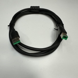 Cáp 1.5M 5ft USB 2.0 Type A Male to B Male Shielded USB Data Transfer 480Mbps Cable 28AWG/1PR+30AWG/2C VW-1 80C 30V For PLC Servo Encoder Scanner Printer