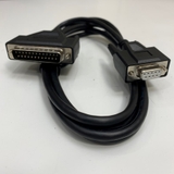 Cáp Điều Khiển Cân Điện Tử A&D AX-KO2116-090 RS-232C Dài 0.9M 3ft Shielded Cable Serial Null Modem DB25 Male to DB9 Female For AND Balances GF Series witch Computer Data Transfer