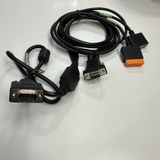 Cáp 2.1M 7ft CBL-VS150-DB15-2.0M-V1 Cable MGVR Barcode Scanner Reader Connector VGA HD 15 Pin Male   to DB9 Female + 5.5 x 2.1mm Female DC Power Jack and Splitter Y 2 Port I/O Cable 7 Pin Terminal Blocks