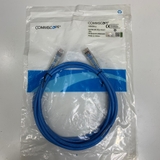 Dây Nhẩy COMMSCOPE CAT5E U/UTP PVC UL CM 1859239-1 Ethernet Gigabit Lan Network Patch Cord Straight Through Cable 24AWG OD Ø 5.5mm 75°C Blue Length 1.2M