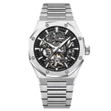 Đồng Hồ Nam Lacz DentonTự Động Skeleton Size 42mm Kính Sapphire Kim Loại Silver