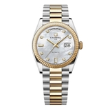 Đồng Hồ Nam Carnival 8239G Size 38mm Dáng Rolex Day Date Máy Tự Động Kính Sapphire Kim Loại Demi Vàng Mặt Trắng Xà Cừ