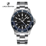 Đồng Hồ Nam LACZ DENTON GMT Tự Động Size 40mm Kính Sapphire Kim Loại Inox 316L