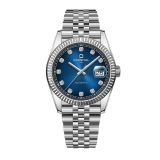 Đồng Hồ Nam Carnival 8250G Size 38mm Dáng Rolex Datejust Máy Tự Động Kính Sapphire Kim Loại Silver Mặt Xanh Dương