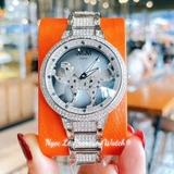 Đồng Hồ Nữ Jimi Jimi 86007 Mặt Báo Xoay 38mm Đính Đá Dây Kim Loại Màu Silver Máy Pin