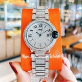 Đồng Hồ Nữ Jimi Jimi 86002 Mặt La Mã 36mm Đính Đá Dây Kim Loại Màu Silver Máy Pin