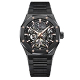 Đồng Hồ Nam LACZ DENTON Tự Động Skeleton Kính Sapphire Kim Loại Màu Đen Size 42mm