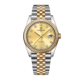 Đồng Hồ Nam Carnival 8250G Size 38mm Dáng Rolex Datejust Máy Tự Động Kính Sapphire Kim Loại Demi Vàng