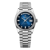 Đồng Hồ Nam Carnival 8239G Size 38mm Dáng Rolex Day Date Máy Tự Động Kính Sapphire Kim Loại Inox Mặt Xanh Dương