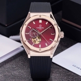 Đồng Hồ Nam Carnival 8189G Tự Động Mặt Đỏ Dây Cao Su Đen Vàng Hồng 42mm